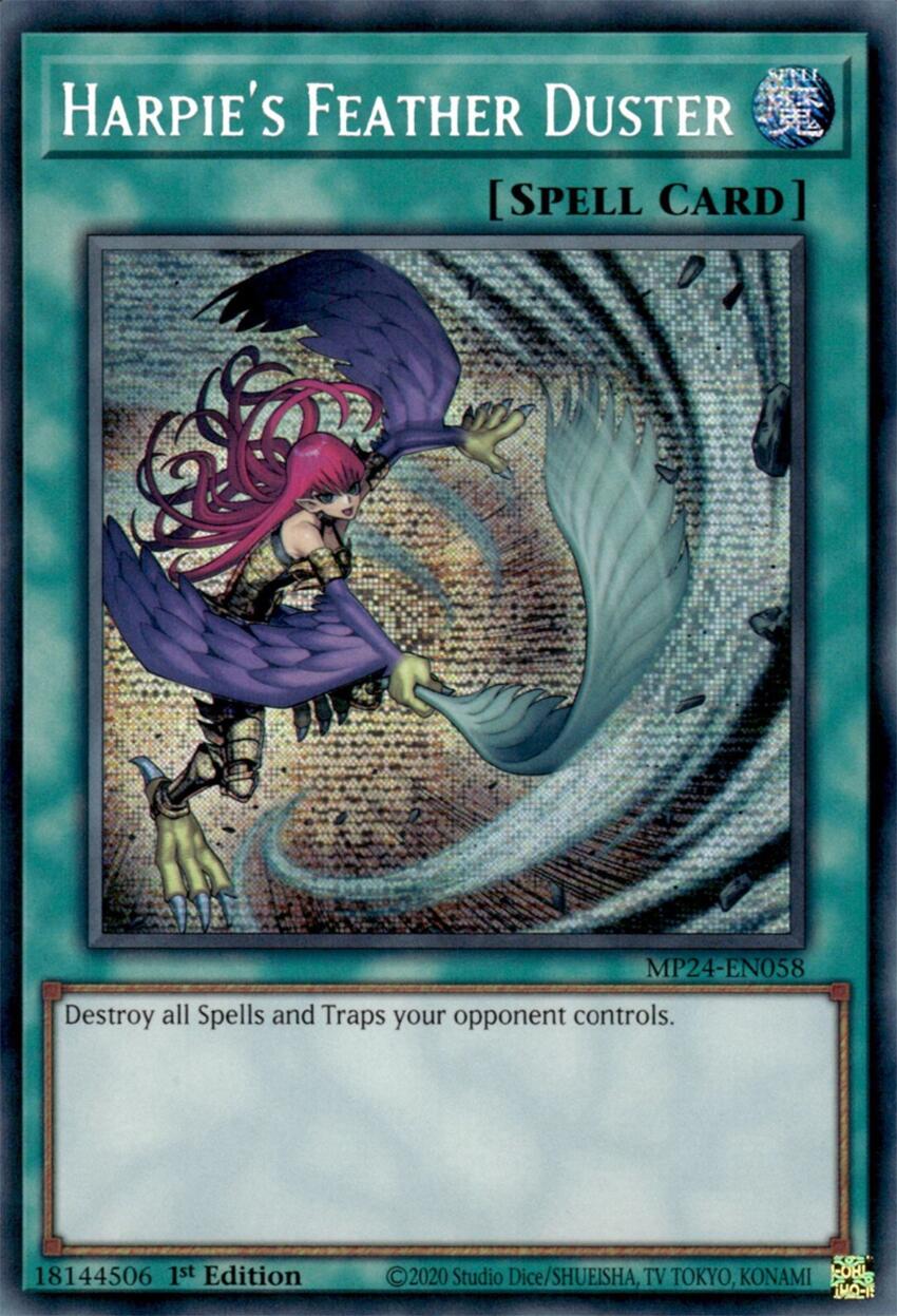 Harpie's Feather Duster (Alternate Art) [MP24-EN058] Prismatic Secret Rare  | Yugioh Single