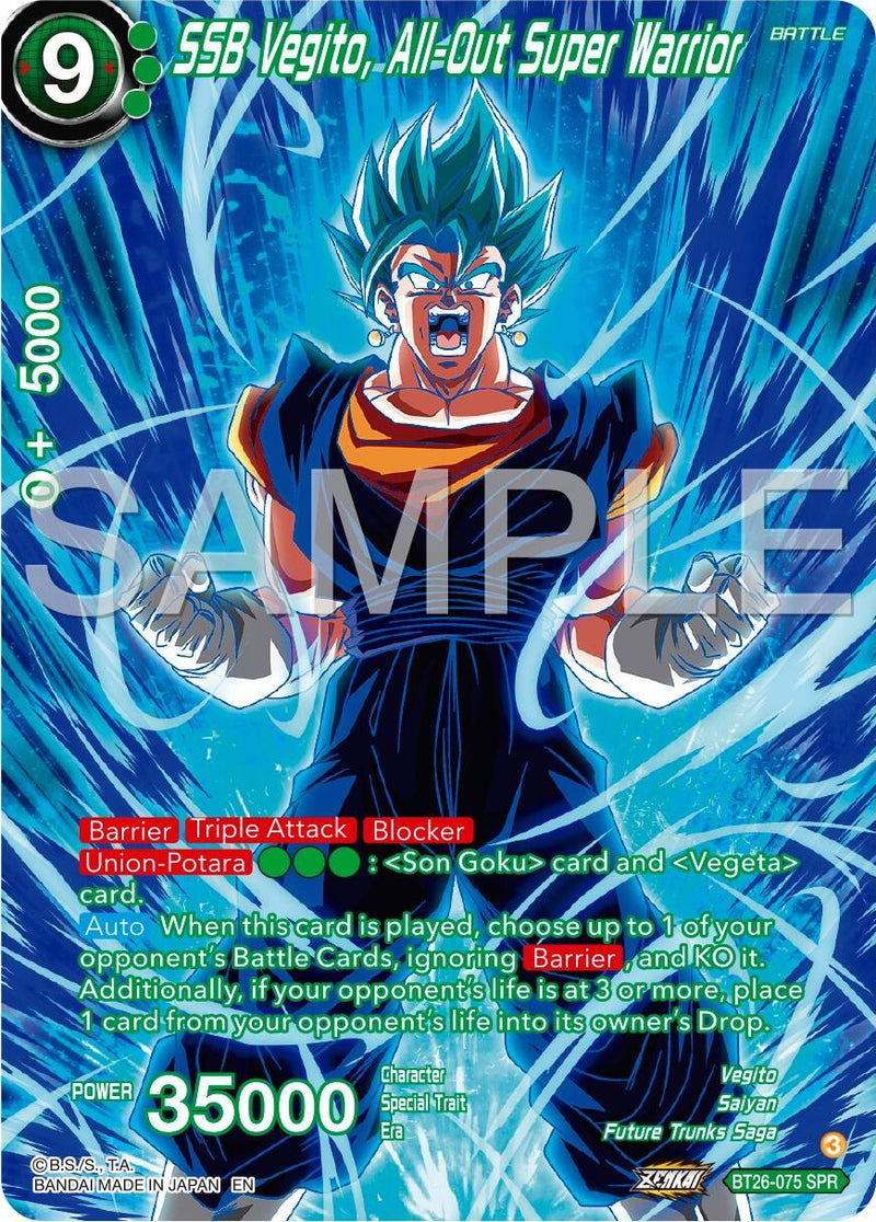 SSB Vegito, All-Out Super Warrior (SPR) (BT26-075) [Ultimate Advent] | Dragon  Ball Super Single