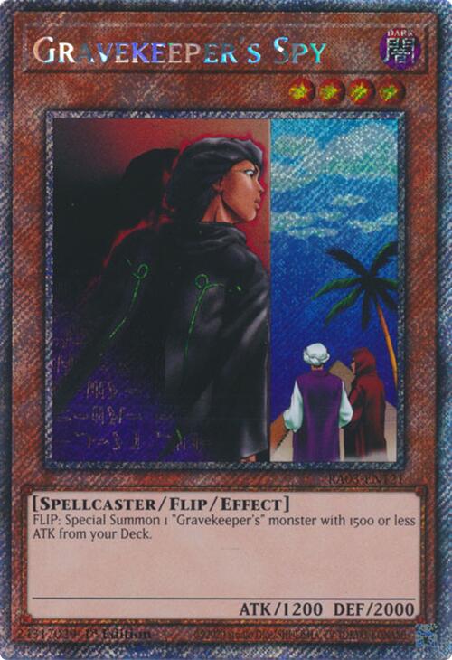 yugioh beast king barbaros deck Gravekeeper's Spy (Platinum Secret Rare) [RA03-EN121] Platinum Secret Rare  | Yugioh Single