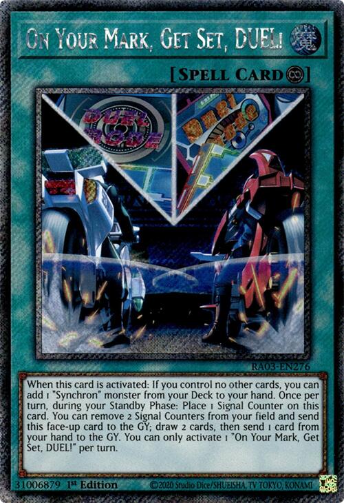 On Your Mark, Get Set, DUEL! (Platinum Secret Rare) [RA03-EN276] Platinum Secret  Rare | Yugioh Single