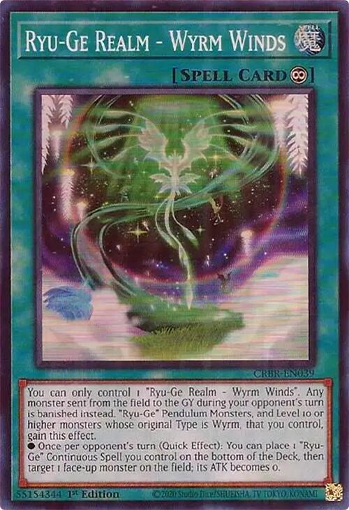 Ryu-Ge Realm - Wyrm Winds (SR) [CRBR-EN039] Super Rare