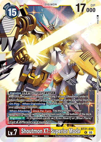 Shoutmon X7: Superior Mode [BT21-030] [World Convergence]