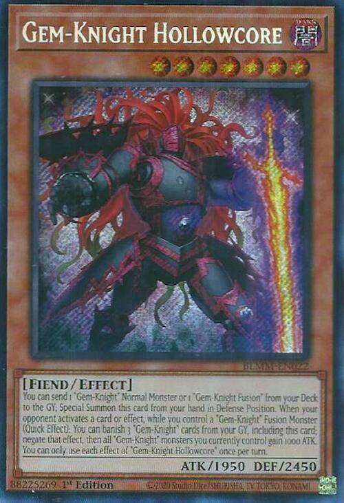 Gem-Knight Hollowcore [BLMM-EN022] Secret Rare
