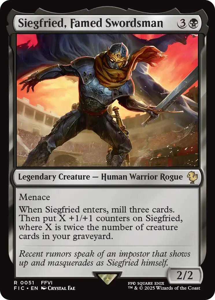 Siegfried, Famed Swordsman (Surge Foil) [FINAL FANTASY Commander]