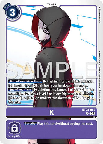 K [BT23-088] [Hackers' Slumber]