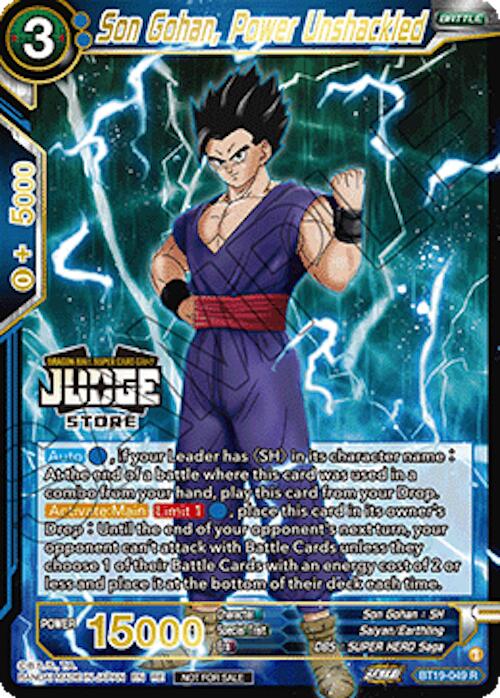 Son Gohan, Power Unshackled (Judge Pack Vol.18) (Store) (BT19-049) [Judge  Promotion Cards] | Dragon Ball Super Single