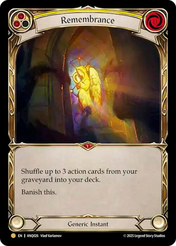 Remembrance (Yellow) (Gold) [ANQ026] (Compendium of Rathe - Antiquity Pack)  Rainbow Foil