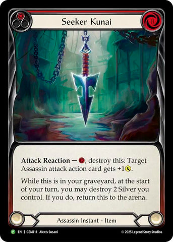 Seeker Kunai (Red) [GEM111] (GEM Pack 4)  Cold Foil
