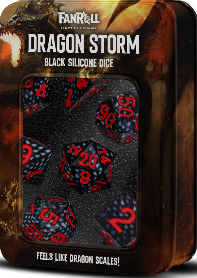 Fanroll Dragon Storm Black Scales (Polyhedral 7-Die Set) 10933