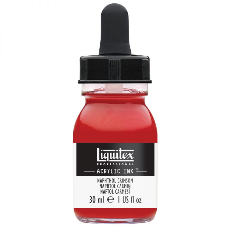 Liquitex Acrylic Ink 30ml Jar, Naphthol Crimson