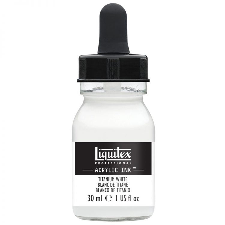 Liquitex Acrylic Ink 30ml Jar, Titanium White