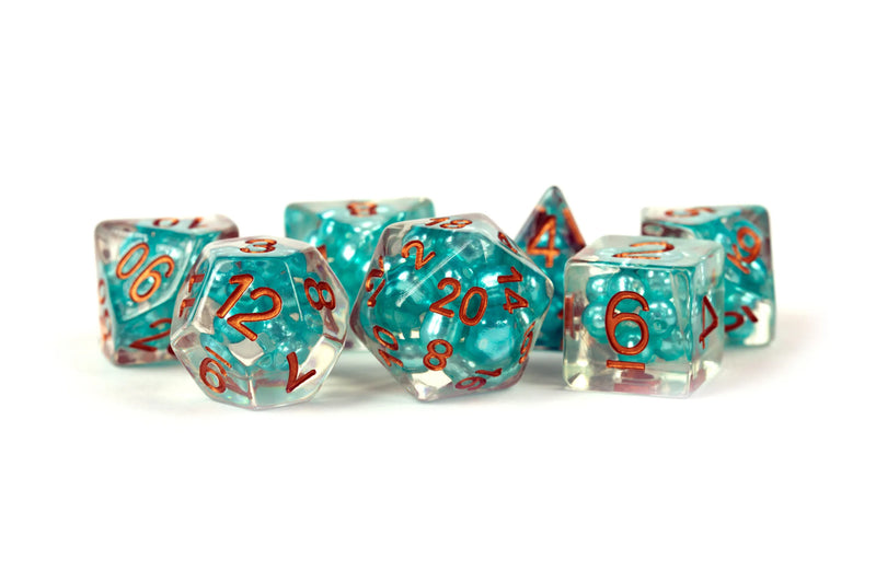 Fanroll Pearl Teal with Copper (Polyhedral 7-Die Set) MDG690