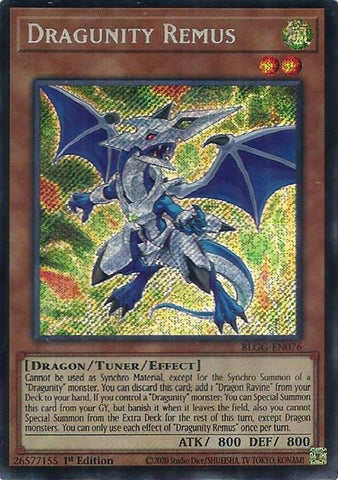 Dragunity Remus [BLGG-EN076] Secret Rare