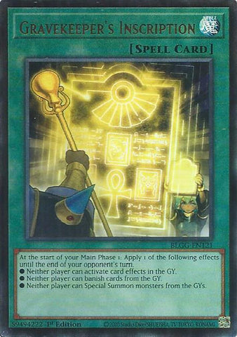 Gravekeeper's Inscription [BLGG-EN121] Ultra Rare