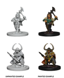 Female Dwarf Barbarian D&D Unpainted Minis WV4