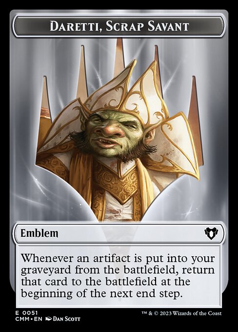 Thopter // Emblem - Daretti, Scrap Savant Double-Sided Token [Commander  Masters Tokens] | MTG Single