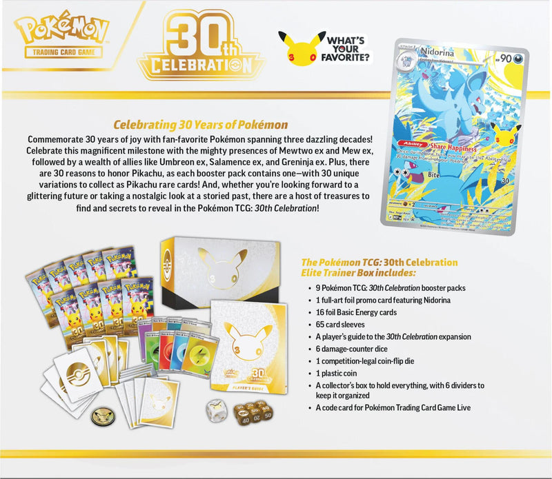 30th Celebration Elite Trainer Box - LIMIT 1 PER CUSTOMER - LOCAL PICKUP ONLY