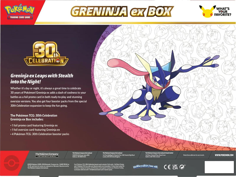 30th Celebration Greninja ex Box - LIMIT 1 PER CUSTOMER - LOCAL PICKUP ONLY