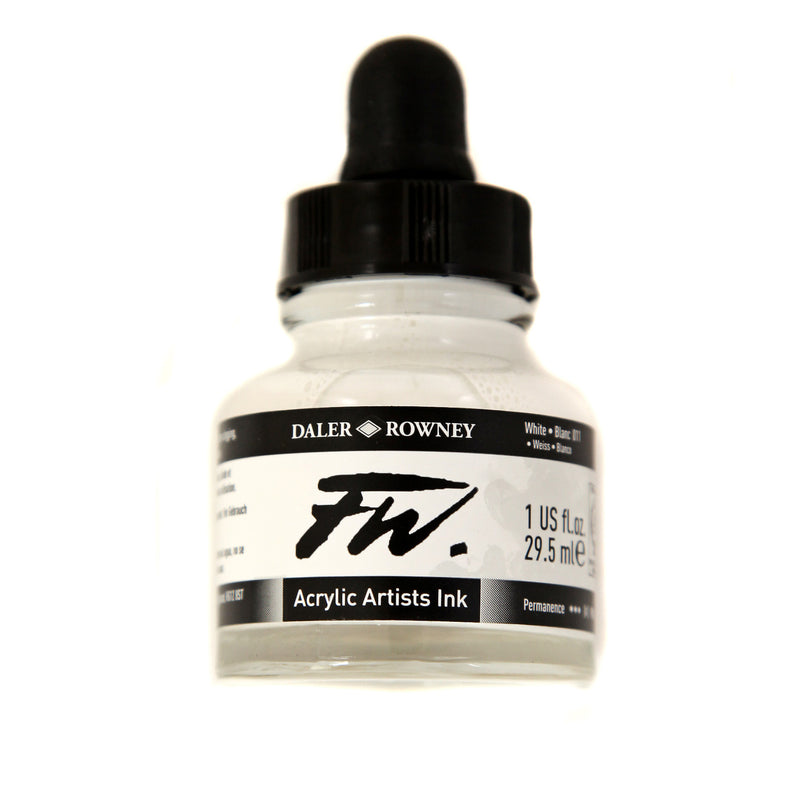 Daler Rowney FW Acrylic Ink, 29.5ml, White