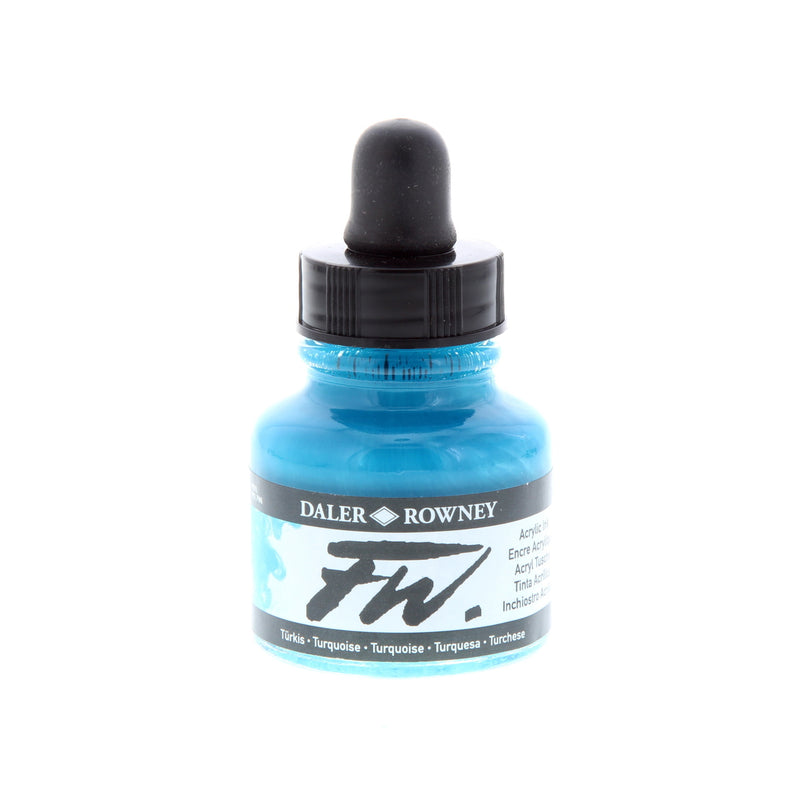 Daler Rowney FW Acrylic Ink, 29.5ml, Turquoise