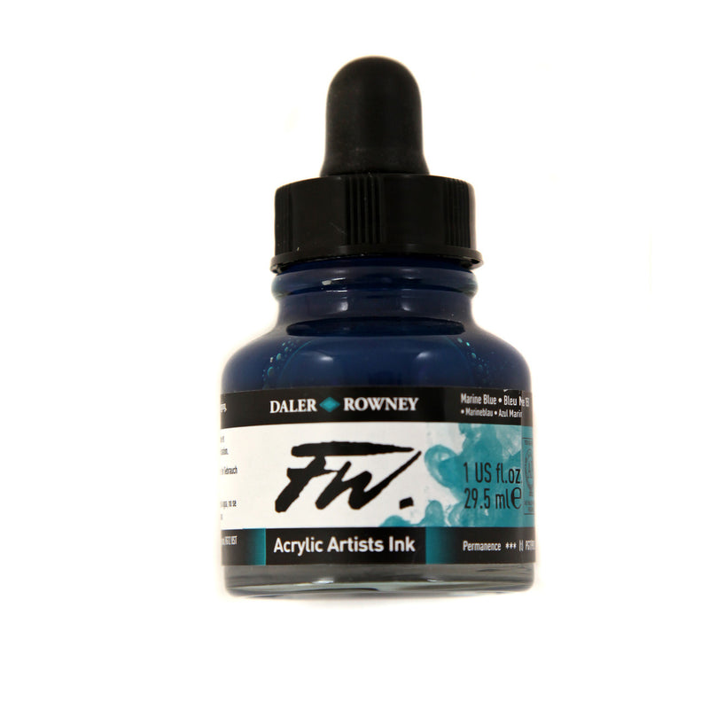 Daler Rowney FW Acrylic Ink, 29.5ml, Marine Blue