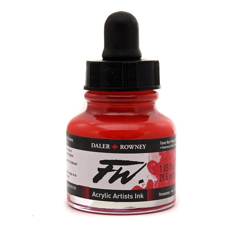 Daler Rowney FW Acrylic Ink, 29.5ml, Flame Red