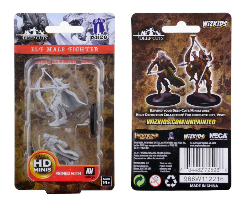 Male Elf Fighter Pathfinder Unpainted Minis WV1