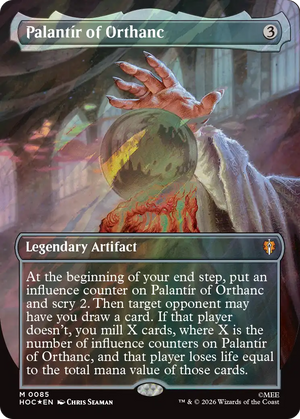 Palantir of Orthanc (Borderless) (Surge Foil) [The Hobbit: Eternal-Legal]
