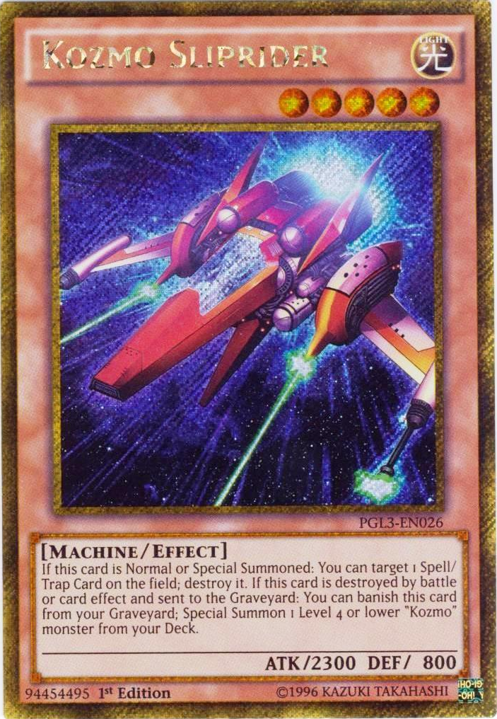 Kozmo Sliprider [PGL3-EN026] Gold Secret Rare | Yugioh Single | Obsidian  Games
