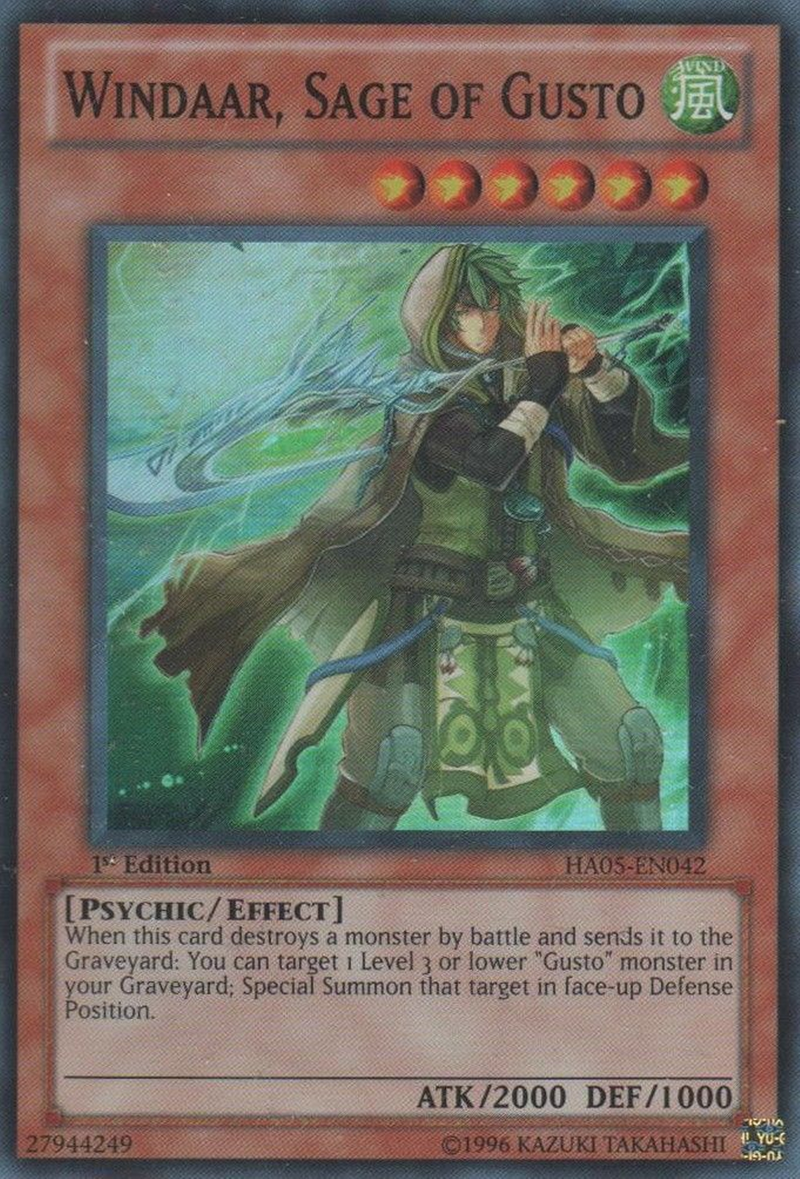 Windaar, Sage of Gusto [HA05-EN042] Super Rare | Yugioh Single