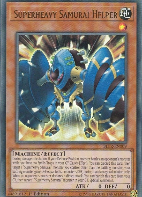 Superheavy Samurai Helper [BLLR-EN009] Ultra Rare | Yugioh Single