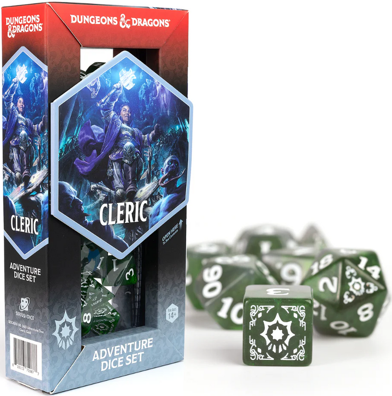 Sirius Dice DnD Adventure Green Cleric (Polyhedral Dice Set)