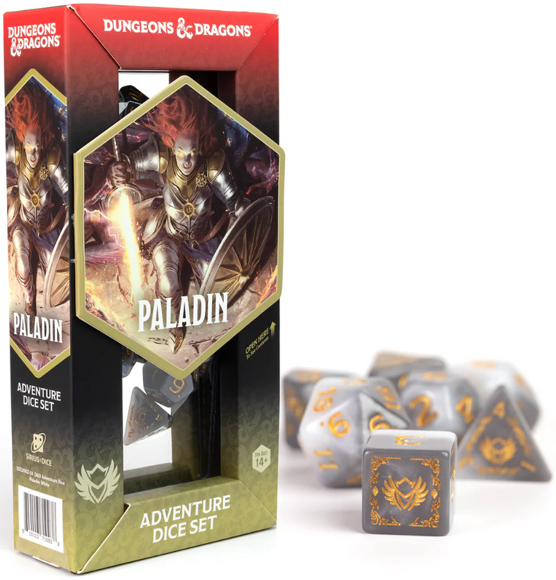 Sirius Dice DnD Adventure White Paladin (Polyhedral Dice Set)