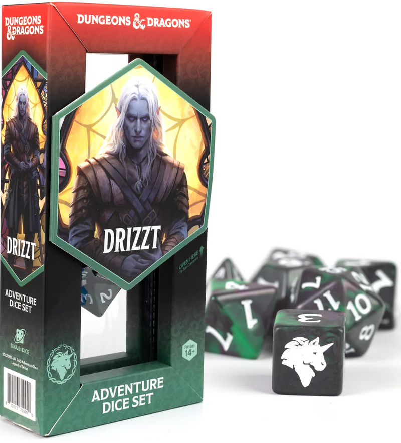 Sirius Dice DnD Adventure Drizzt (Polyhedral Dice Set)