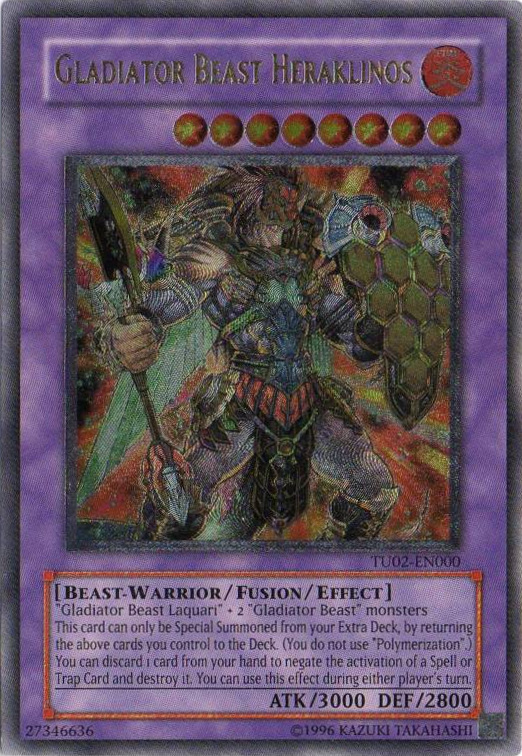Gladiator Beast Heraklinos [TU02-EN000] Ultimate Rare | Yugioh Single |  Obsidian Games