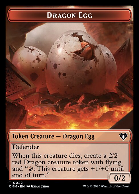 Eldrazi Spawn // Dragon Egg Double-Sided Token [Commander Masters Tokens]