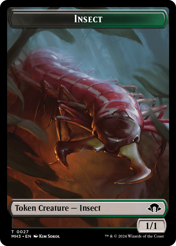 Zombie // Insect (0027) Double-Sided Token [Modern Horizons 3 Tokens]