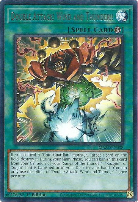 Double Attack! Wind and Thunder!! [MAZE-EN008] Rare | Yugioh Single