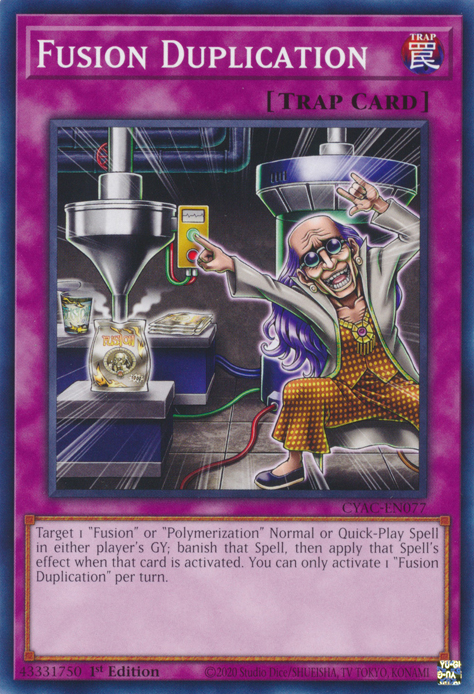 Fusion Duplication [CYAC-EN077] Common | Yugioh Single