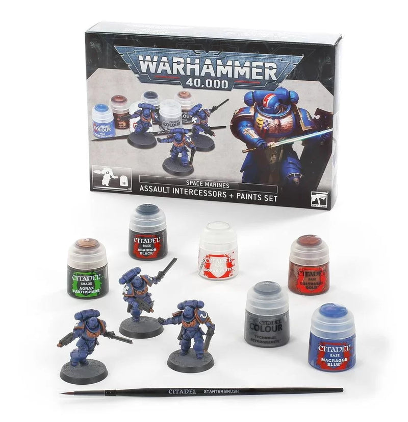 Space Marines: Assault Intercessor and Paint Set