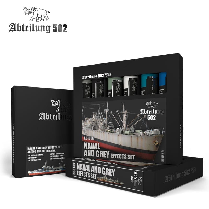 Abteilung 502 Oil Paint Set Naval and Grey Effects ABT306