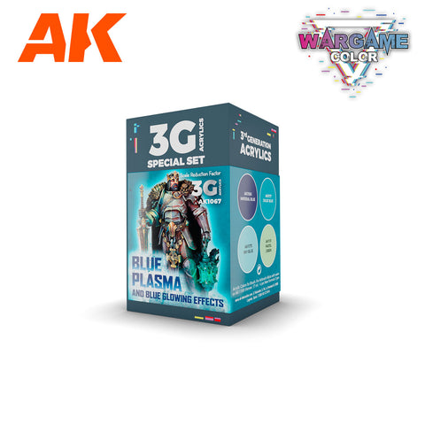 AK Interactive Wargame Color Set Blue Plasma And Glowing Effects 1067