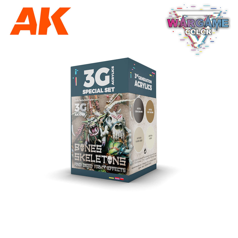 AK Interactive Wargame Color Set Bones And Skeletons AK1069