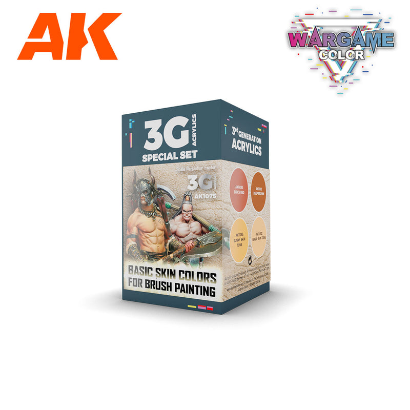 AK Interactive Wargame Color Set Basic Skin Colors 1075