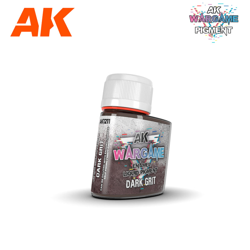 AK Interactive Wargame Enamel Liquid Pigments Dark Grit (35ml) AK1211