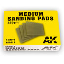 AK Interactive Medium Sanding Pads 220 grit. 4 units 9017
