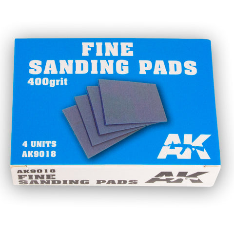AK Interactive Fine Sanding Pads 400 grit. 4 units 9018