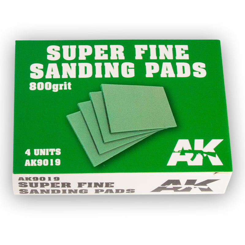 AK Interactive Super Fine Sanding Pads 800 grit. 4 units 9019