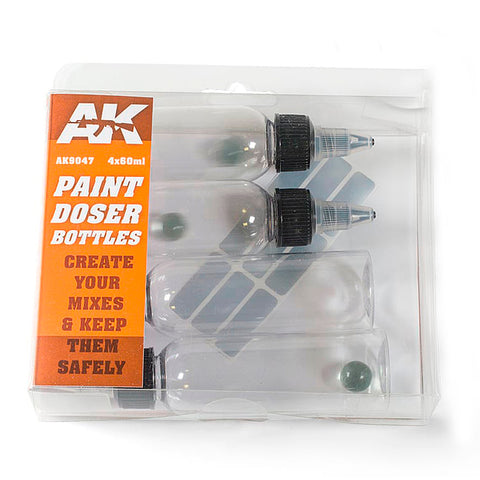 AK Interactive Paint Doser Bottles (4x60ml) 9047