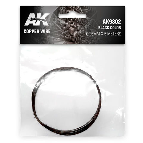 AK Interactive Copper Wire 0.25mm X 5 Meter 9302 - Black